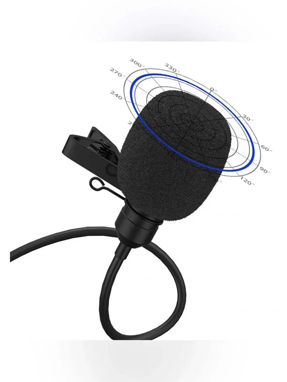 MAONO USB Lavalier Omnidirectional Lapel Shirt Collar Clip-on Microphone